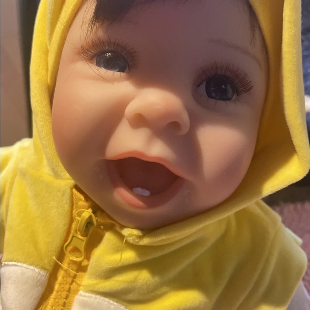 Yellow Duck Baby Doll Outfit reborn baby - Picture 2 of 4